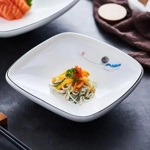 网红盘子凉菜个性不规则酒店专用造型创意家用商用冷菜碟四方菜盘简易