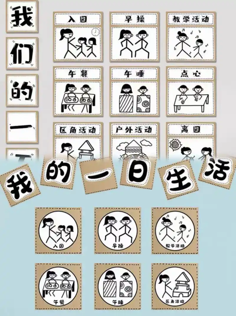 幼儿园一日生活流程# #幼儿园一日生活# #幼儿园环创# #一日生活