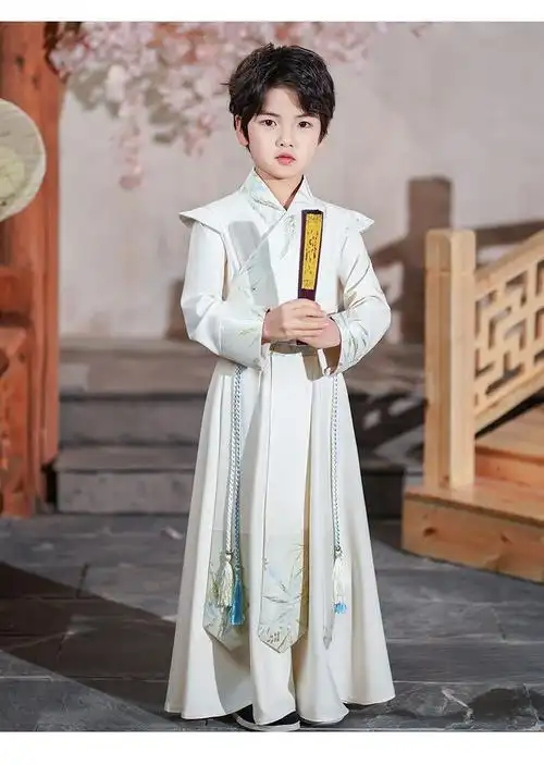 品牌童装汉服男童秋季儿童古装中大童中秋节服装男孩子套装春秋2-15岁