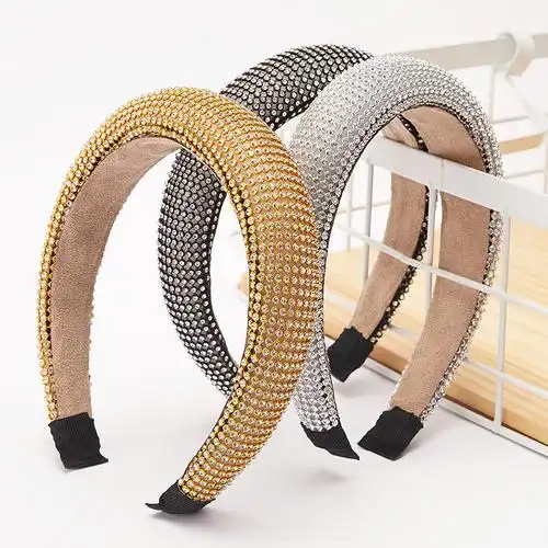 baroque full diamond luxury headband party sponge