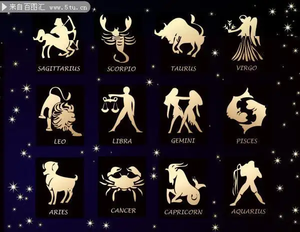 十二星座图案矢量