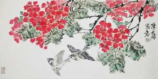 10月18日,"用意为尚——陈天硕花鸟画作品展"在番禺区市桥街紫羽艺术