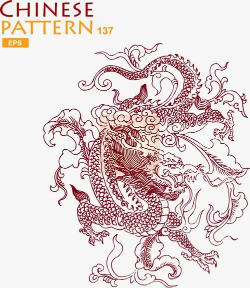 矢量古代龙图腾