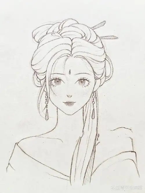 古风人物线稿|速写|含步骤图