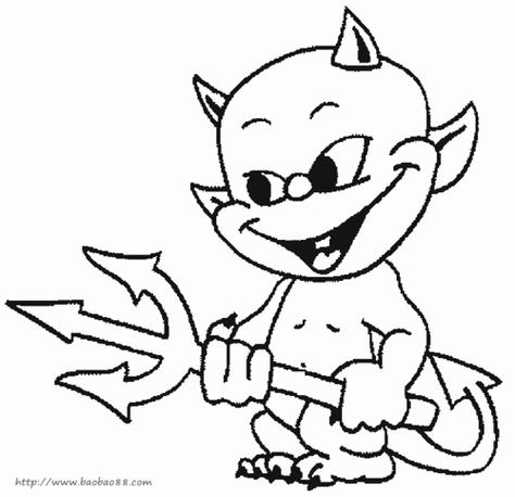 zippo简笔画恶魔