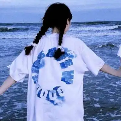 蓝色风系情侣头像高清一左一右清新的蓝色系cp头像图片