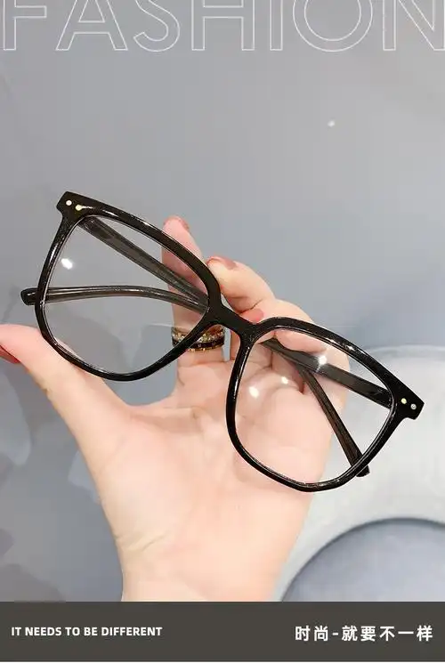 防蓝光眼镜女文艺网红同款眼镜框成品近视镜男素颜平光镜厂家批发