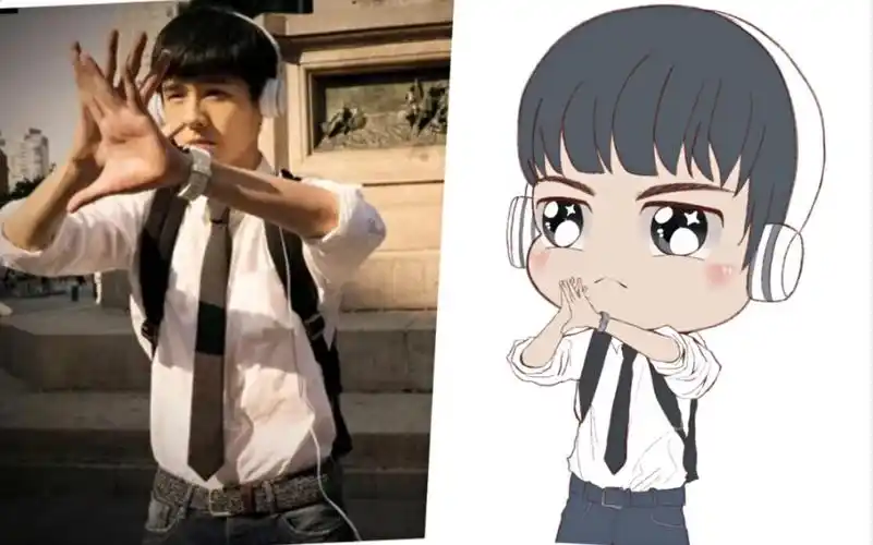 【刘昊然|唐人街探案】1010生贺q版秦风procreate绘画过程_哔哩哔哩