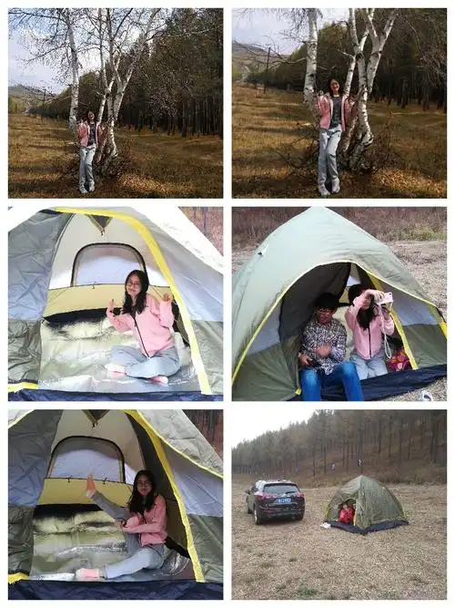 中午时分休息一下,支起帐篷吃点小零食也是一种幸福和惬意!