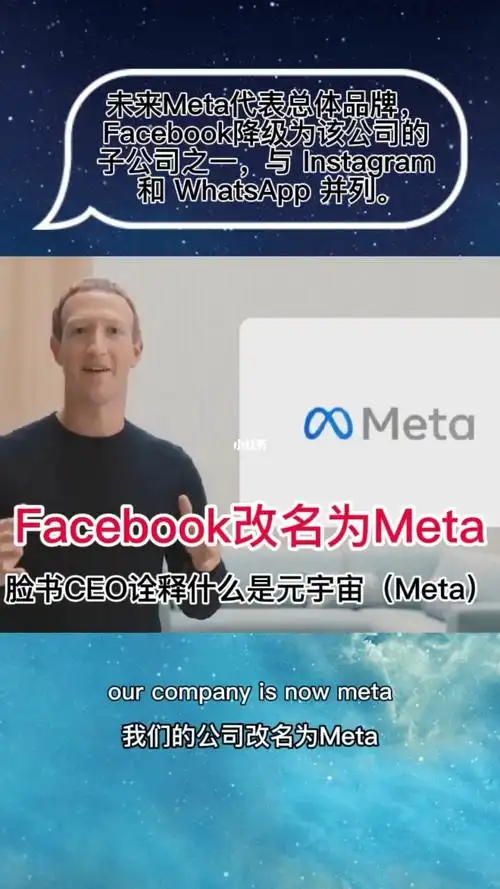 facebook改名meta脸书ceo诠释元宇宙