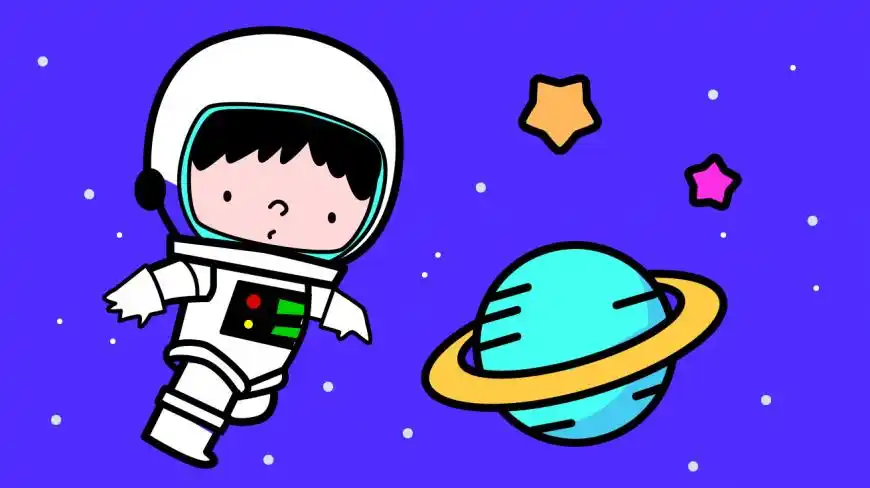 太空简笔画怎么画?