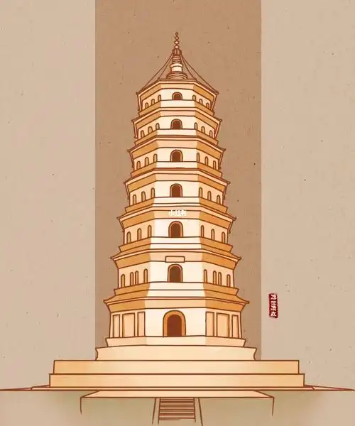 国风元素练习庆州白塔