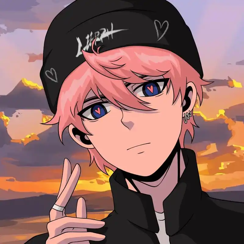 男头 听你们的画了粉头发的男生～ #动漫头像 #约稿 #l - 抖音