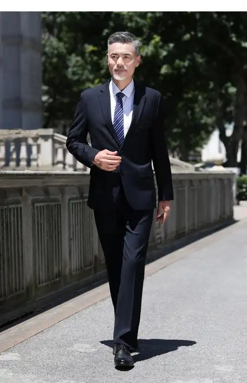 老爷车轻奢品牌 2020新款中年西服套装男商务职业正装中老年西装男