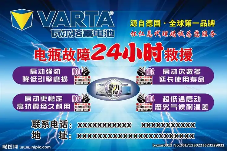 瓦尔塔蓄电池不干胶设计图__广告设计_广告设计_设计图库_昵图网nipic