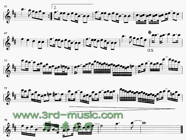 《无心快语[萨克斯谱]》 萨克斯谱