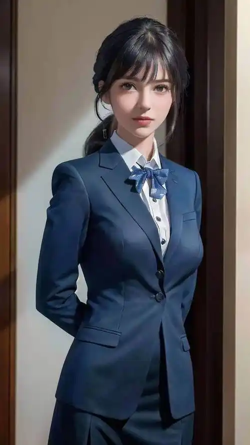 长发女孩的全身照_照片_金发_活力