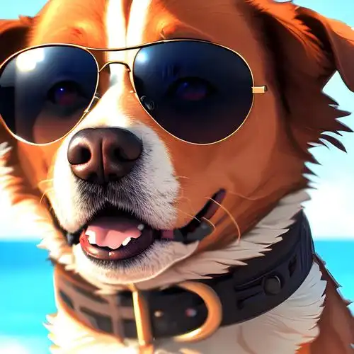 戴墨镜的小狗头像