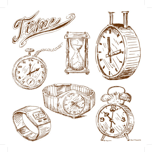 手绘风格生活物品