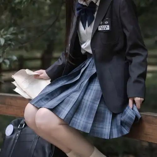 【寂寞琴键】中学生校服 jk正统制服百褶裙 毕业班服套装短裙日系