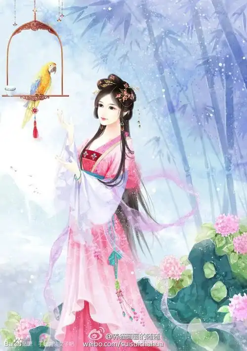 随随插画_看图_手绘古装女子吧_百度贴吧