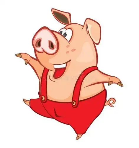 红色的小猪头像图片