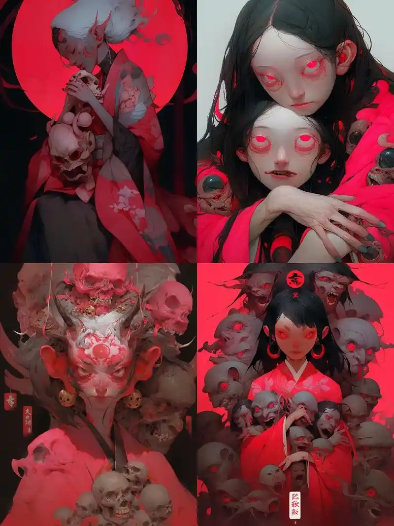 诡异.关键词:这本书的封面题为,慢性旅程,在独特的妖怪插图, - 抖音