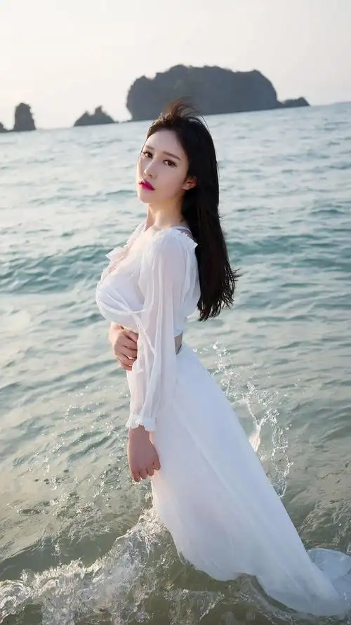 极品美女海边爆乳美腿诱人写真高清手机壁纸
