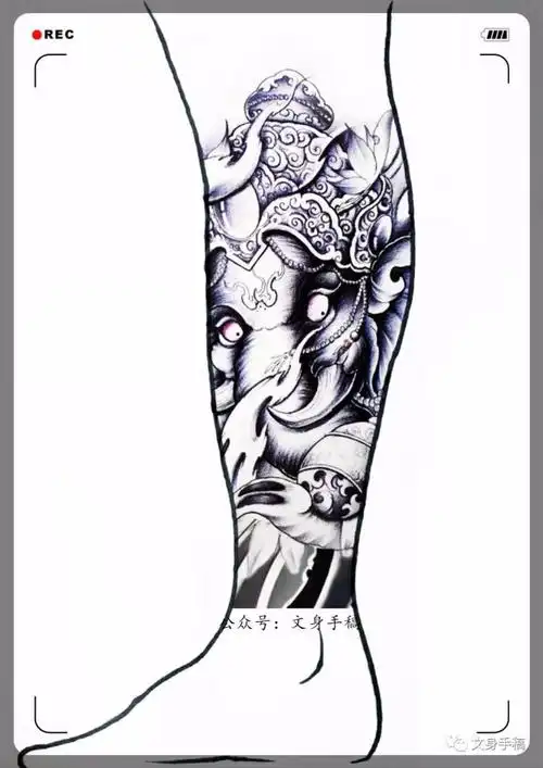 包小腿手稿素材