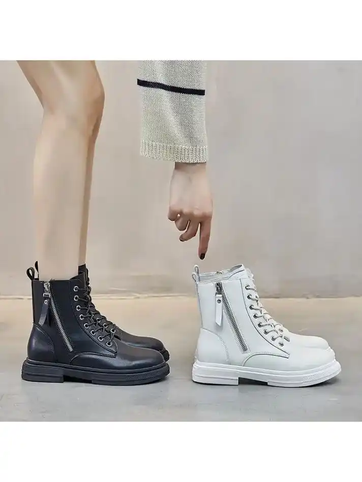 这双白色短靴真的太好穿了!软皮软底,脚感超舒适,而且大码也有 - 抖音