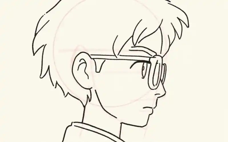 ipad手绘头像 | 宫崎骏人物设定 | 头部侧面的绘制