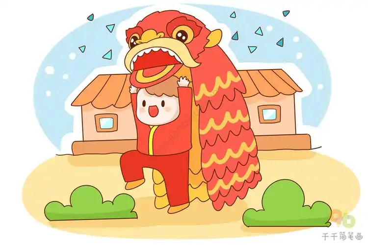 春节简笔画教程带你一起喜迎新春热热闹闹过新年