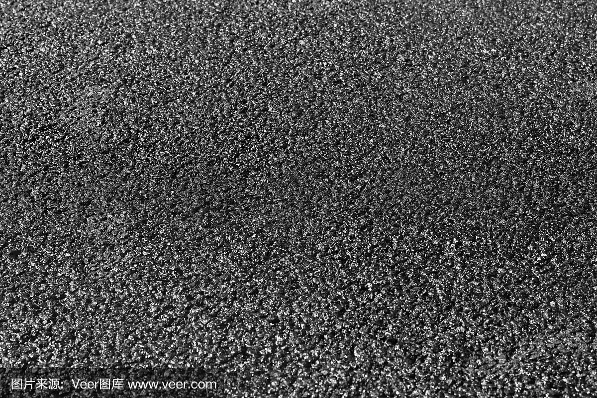 新的黑色沥青路面背景照片