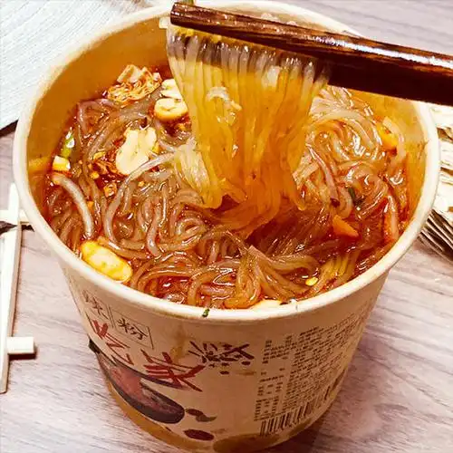 酸辣粉纯红薯粉6桶装110克整箱网红速食方便面