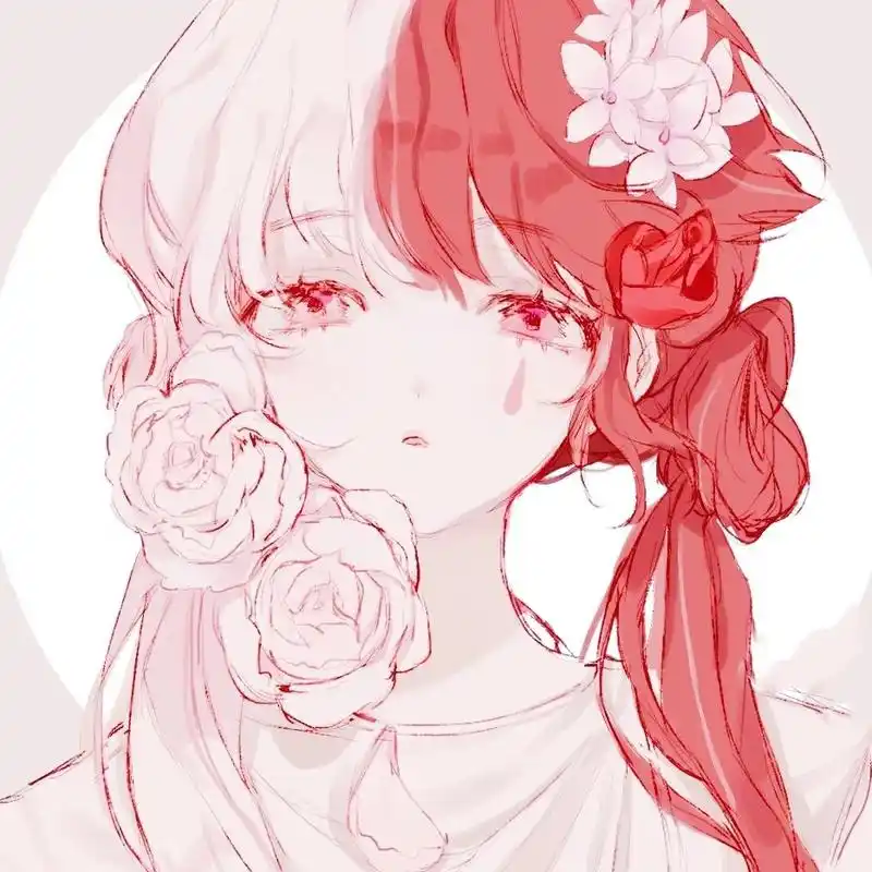 黑暗系唯美二次元动漫女生头像,惊鸿一般短暂,夏花一般绚烂