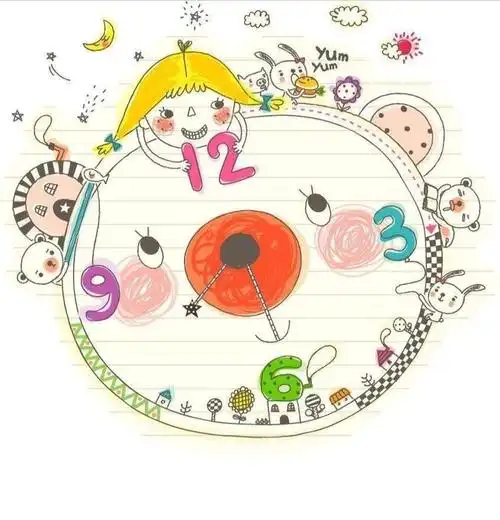 童颜幼儿园大班数学课——《认识整点时钟》