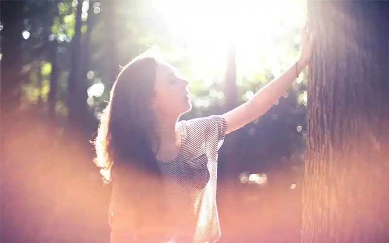 阳光欧美森系女孩高清电脑桌面壁纸