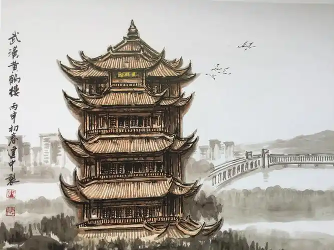 神州宏韵,郑建中中国画古建筑国画集
