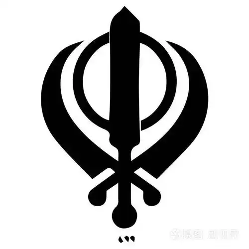 宗教的标志锡克教犍符号矢量格式