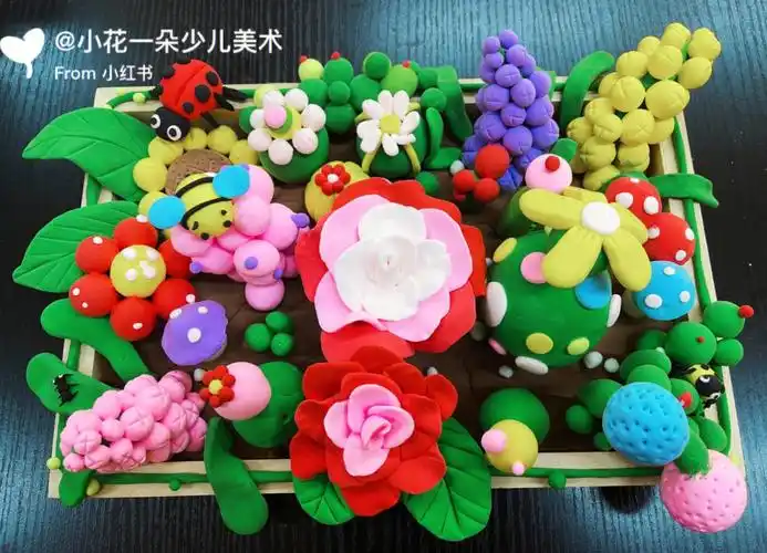 相框diy61超轻粘土作品61花朵植物