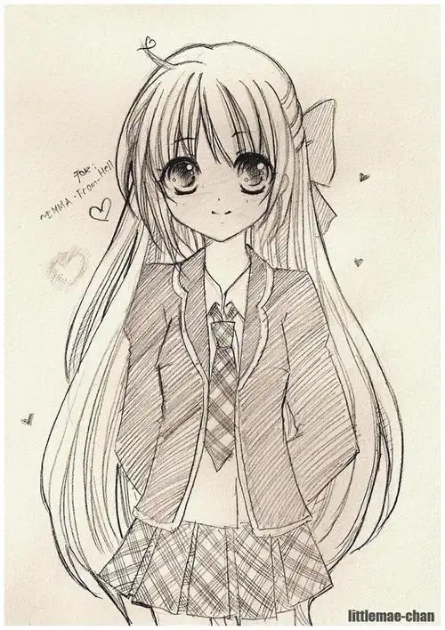 请帮偶画一张动漫少女的画.