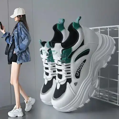 女单鞋8cm女休闲运动女鞋橡胶单鞋皮鞋深口高跟松糕底凉拖鞋