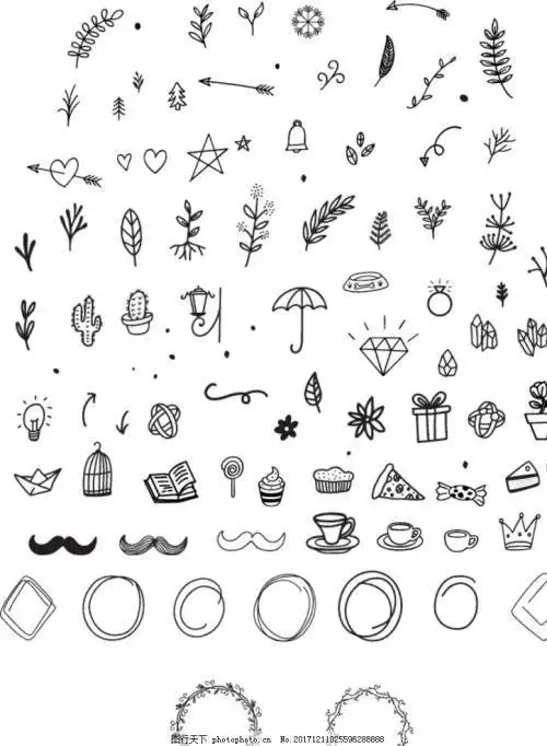 日常生活装饰品简笔画 简笔画图片大全-普车都