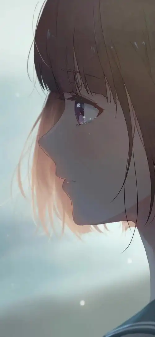 动漫美女眼泪侧脸