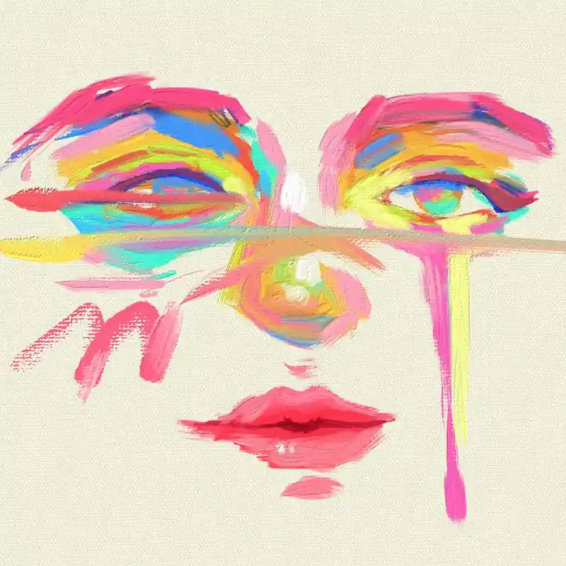 艺术感抽象头像(手绘头像50/100) 今日份摸鱼水一下哈哈哈哈哈,随便画