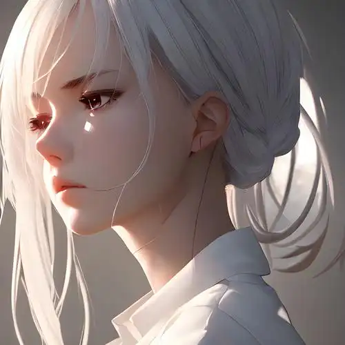 白色衬衫女生头像侧脸