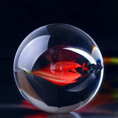 人造七彩水晶玻璃球 直径可定做 彩色玻璃珠 健身球摆件水晶球