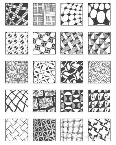 一组关于装饰画点线面平面构成,也是考设计类院校参考素材