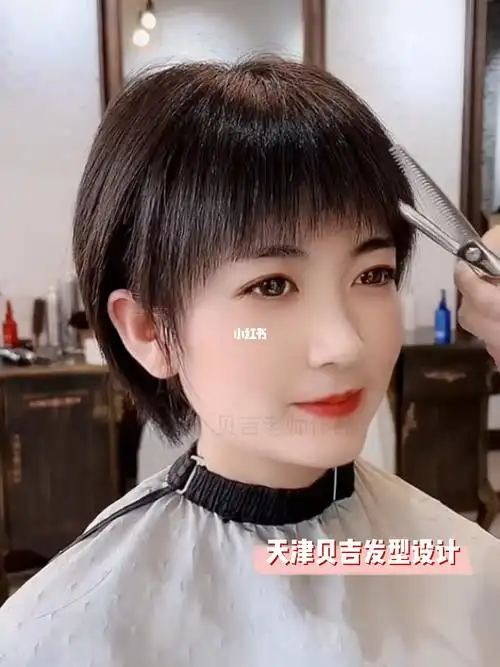 韩式挂耳短发减龄免打理谁剪谁好看显瘦