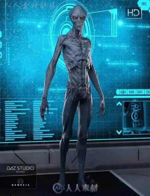 狡猾恐怖的流亡外星人生物角色3d模型合辑